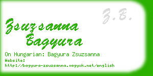 zsuzsanna bagyura business card